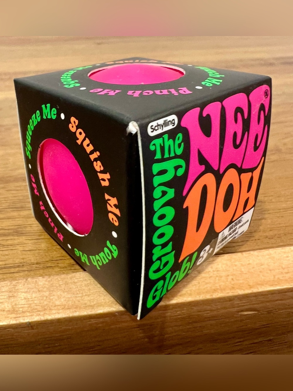 🌟Teenie Tiny NeeDoh Groovy Glob Squishy Ball-Hot Pink 💕